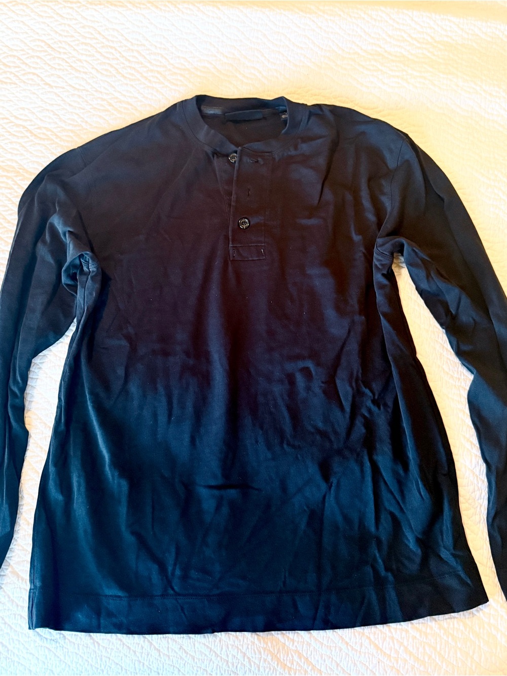 Scotch & Soda Black Long-Sleeve Henley